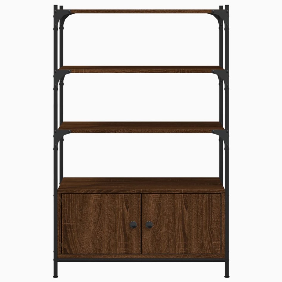 Librería 3 estantes madera ingeniería marrón 70x30x109,5