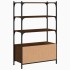 Librería 3 estantes madera ingeniería marrón 70x30x109,5