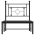 Estructura cama sin colchón con cabecero metal negro 80x200