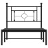 Estructura cama sin colchón con cabecero metal negro 90x200