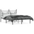 Estructura cama sin colchón con cabecero metal negro 140x190