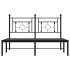 Estructura cama sin colchón con cabecero metal negro 140x190