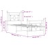 Estructura cama sin colchón con estribo metal negro 75x190