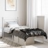 Estructura cama sin colchón con cabecero metal blanco 80x200