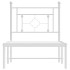 Estructura cama sin colchón con cabecero metal blanco 80x200