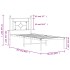 Estructura cama sin colchón con cabecero metal blanco 80x200