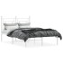 Estructura cama sin colchón con cabecero metal blanco