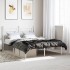Estructura cama sin colchón con cabecero metal blanco