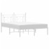 Estructura cama sin colchón con cabecero metal blanco