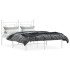 Estructura cama sin colchón con cabecero metal blanco