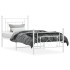 Estructura cama sin colchón con estribo metal blanco 90x190