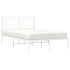 Estructura cama sin colchón con cabecero metal blanco
