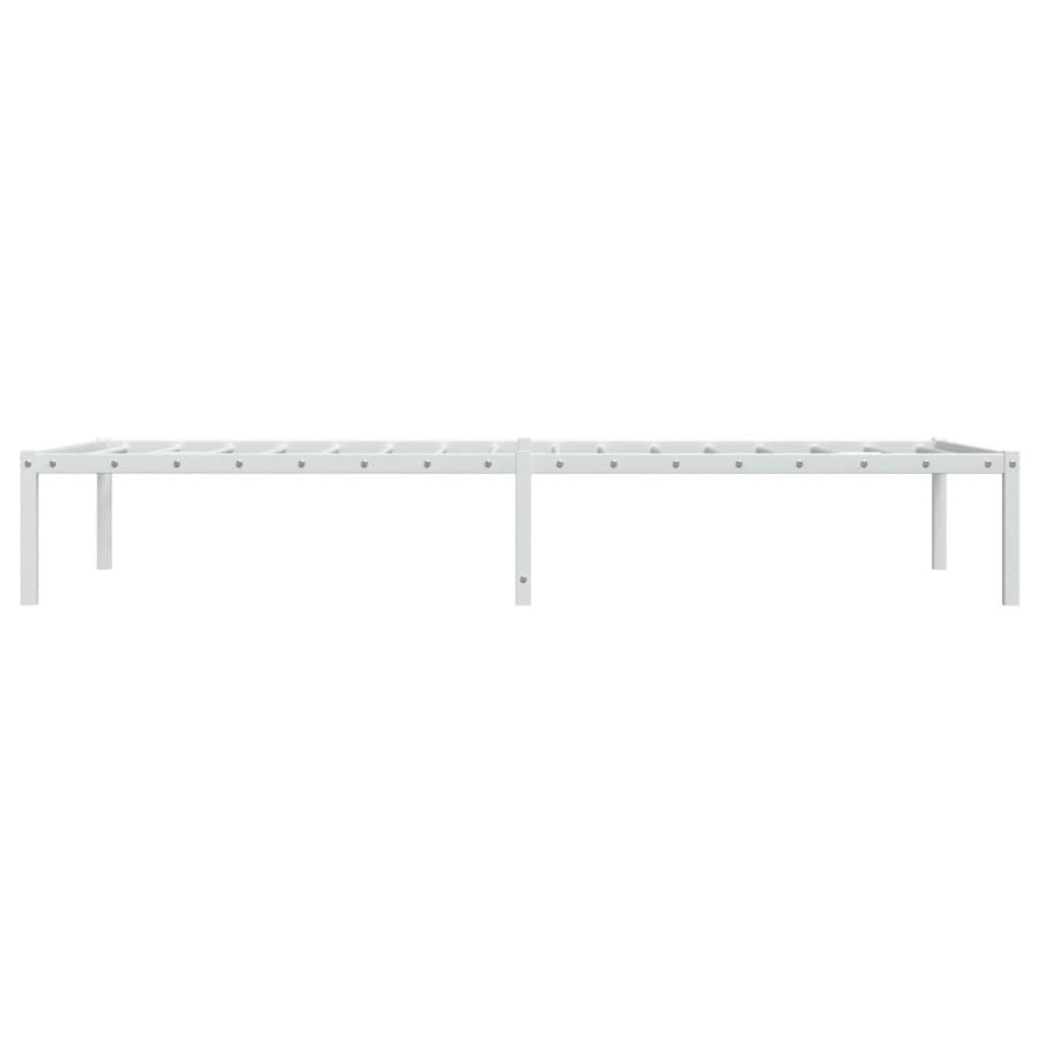Estructura de cama sin colchón metal blanco 90x190