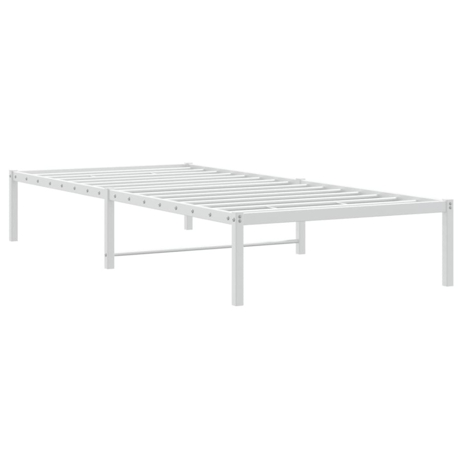 Estructura de cama sin colchón metal blanco 90x190