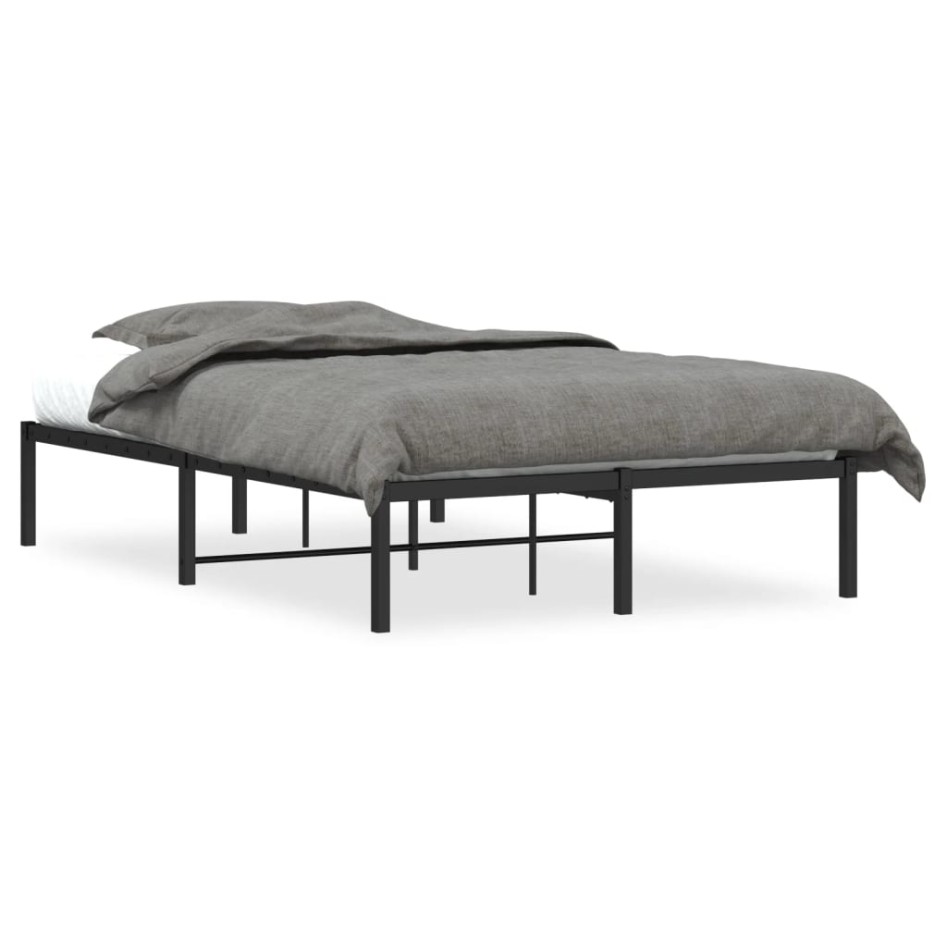 Estructura de cama sin colchón metal negro 120x190