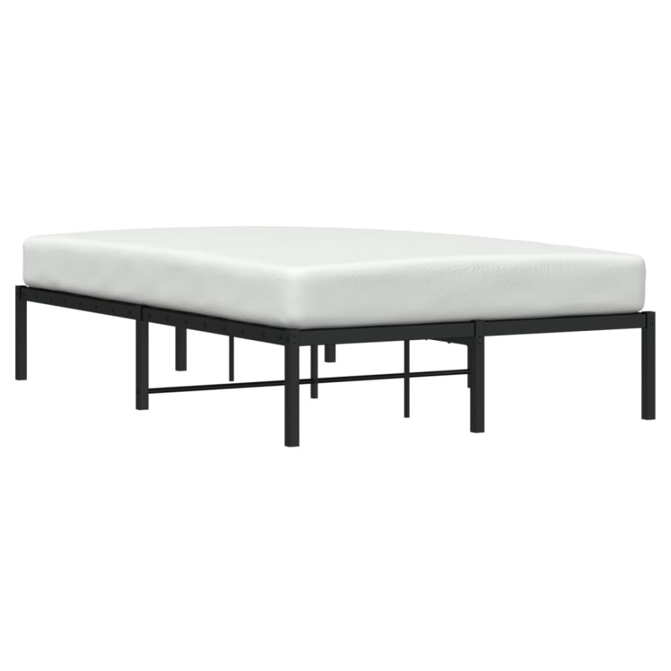 Estructura de cama sin colchón metal negro 120x190