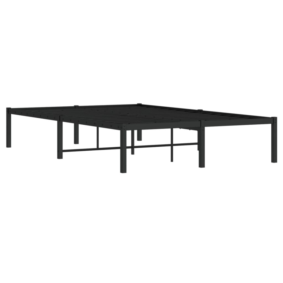 Estructura de cama sin colchón metal negro 120x190