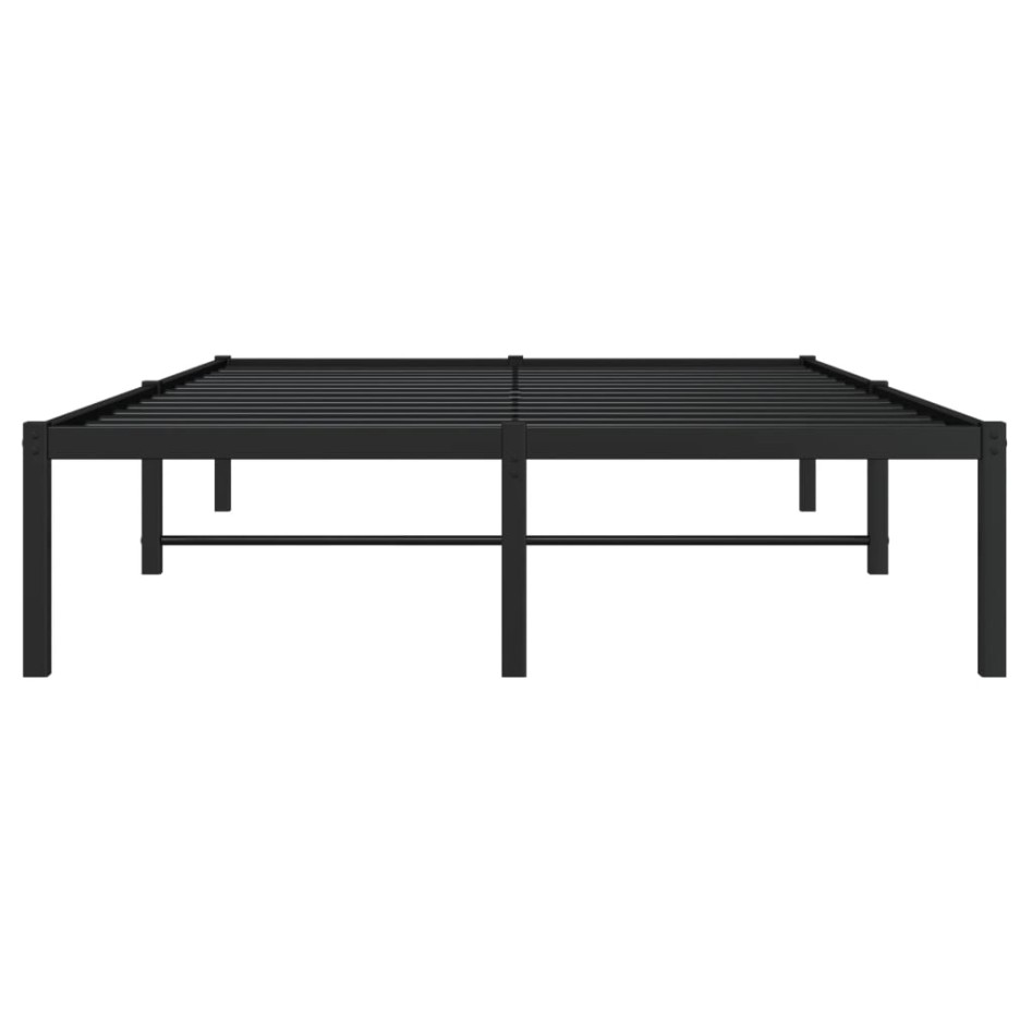 Estructura de cama sin colchón metal negro 120x190