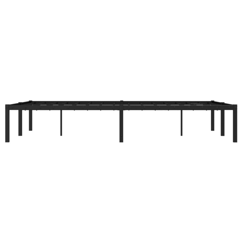 Estructura de cama sin colchón metal negro 120x190