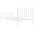 Estructura cama sin colchón con estribo metal blanco 90x200