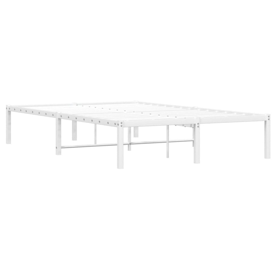 Estructura de cama sin colchón metal blanco 120x200
