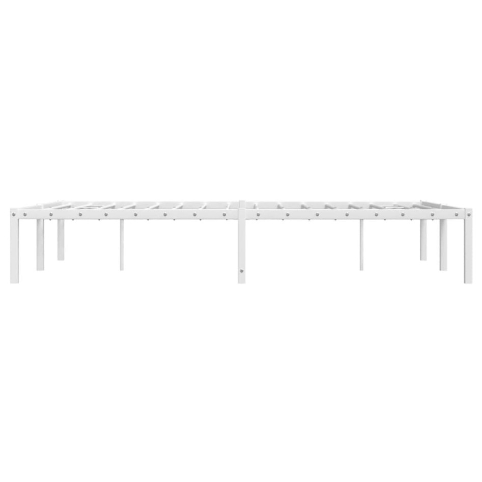 Estructura de cama sin colchón metal blanco 120x200