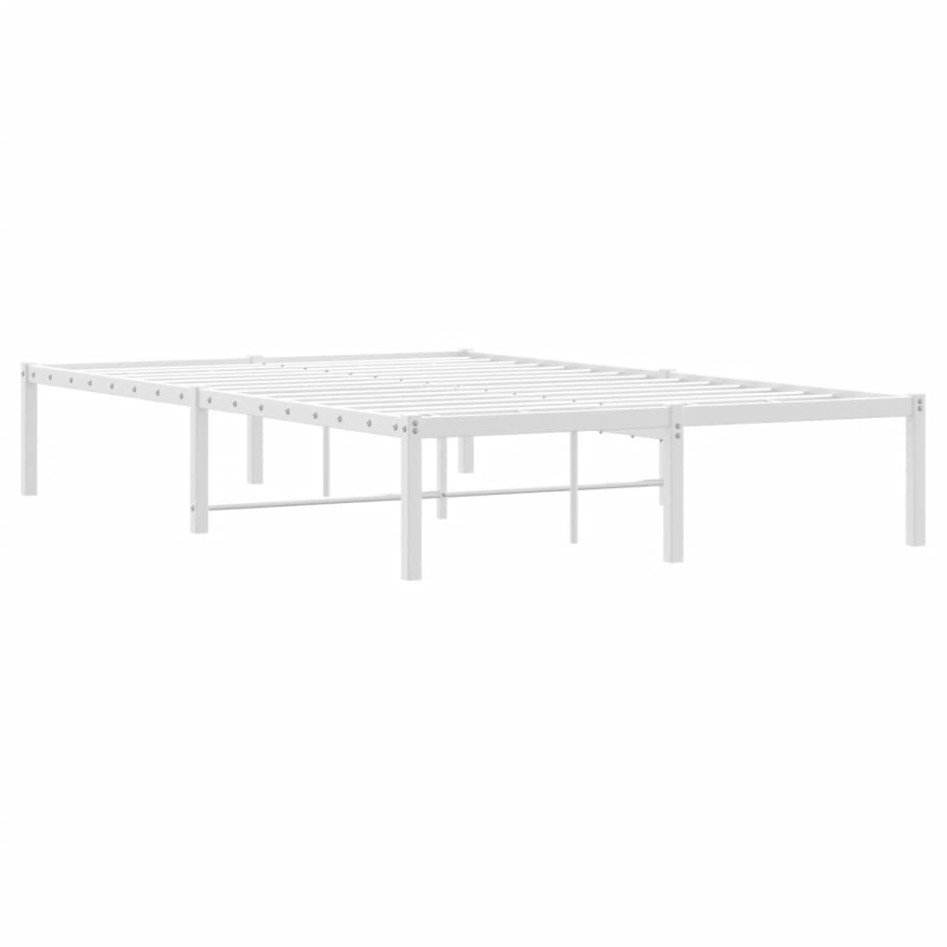 Estructura de cama sin colchón metal blanco 120x200