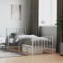 Estructura cama sin colchón con estribo metal blanco 80x200