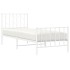 Estructura cama sin colchón con estribo metal blanco 80x200