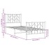 Estructura cama sin colchón con estribo metal blanco 80x200