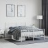 Estructura cama sin colchón con estribo metal blanco 140x190