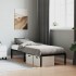 Estructura de cama de metal negro 80x200
