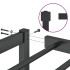 Estructura de cama de metal negro 80x200