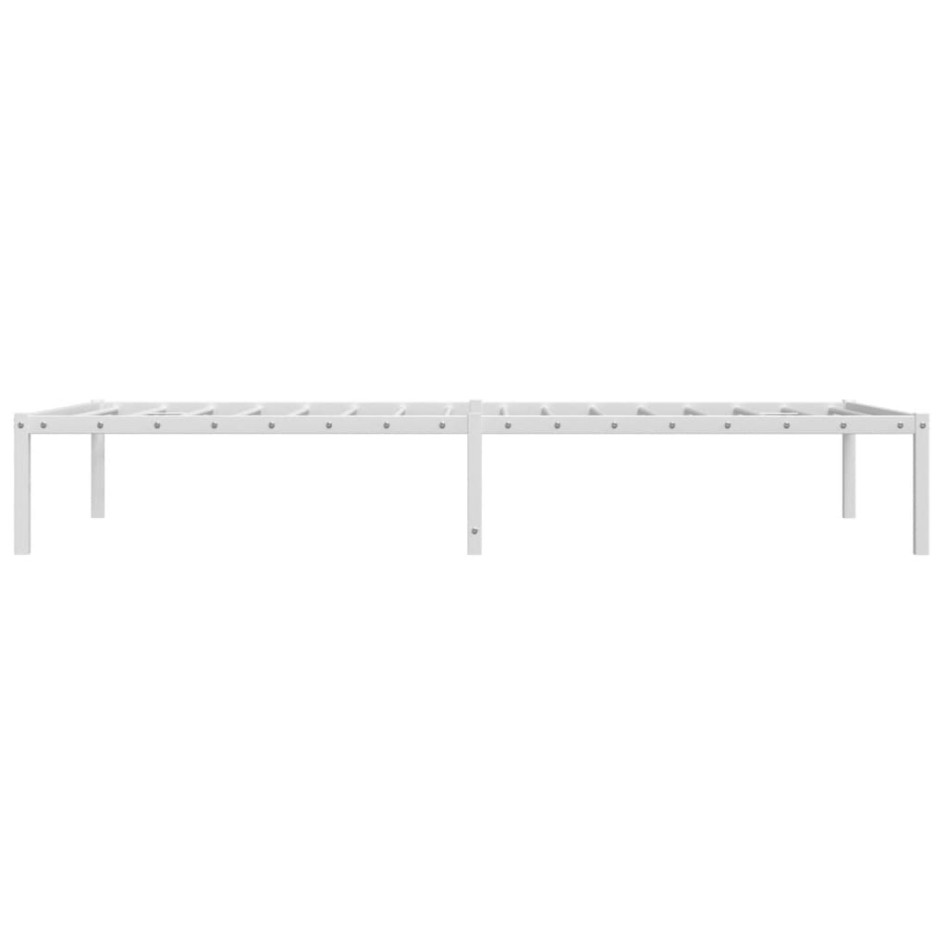 Estructura de cama sin colchón metal blanco 100x190