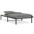 Estructura de cama sin colchón metal negro 100x200