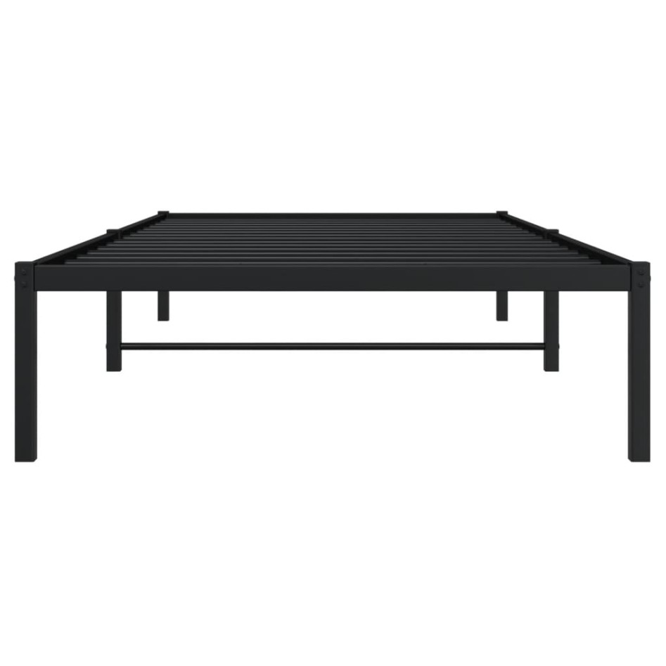 Estructura de cama sin colchón metal negro 100x200