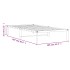 Estructura de cama sin colchón metal negro 100x200