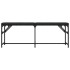 Banco de comedor acero y cuero sintético negro 124x32x45