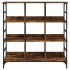 Aparador de madera de ingeniería marrón ahumado 102x32x103,5