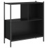 Estantería madera de ingeniería negro 72x28x77,5