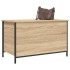 Banco almacenaje madera ingeniería roble Sonoma 80x42,5x50