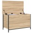 Banco almacenaje madera ingeniería roble Sonoma 80x42,5x50
