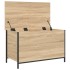 Banco almacenaje madera ingeniería roble Sonoma 80x42,5x50