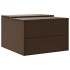 Caseta robot cortacésped ratán sintético marrón 86x90x52/57
