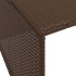 Caseta robot cortacésped ratán sintético marrón 86x90x52/57