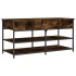 Banco zapatero madera ingeniería roble ahumado 100x42,5x50