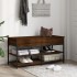 Banco zapatero madera de ingeniería marrón roble 100x42,5x50
