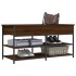 Banco zapatero madera de ingeniería marrón roble 100x42,5x50