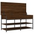 Banco zapatero madera de ingeniería marrón roble 100x42,5x50