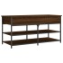 Banco zapatero madera de ingeniería marrón roble 100x42,5x50